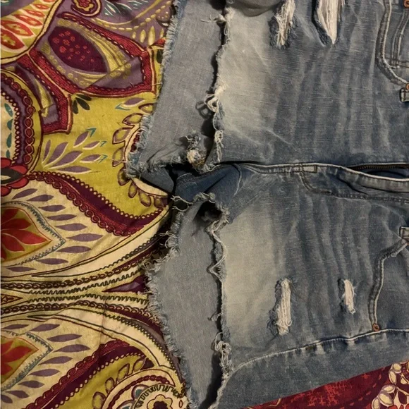 American Eagle Outfitters Ripped Blue Jean Shorts - Picture 8 of 10